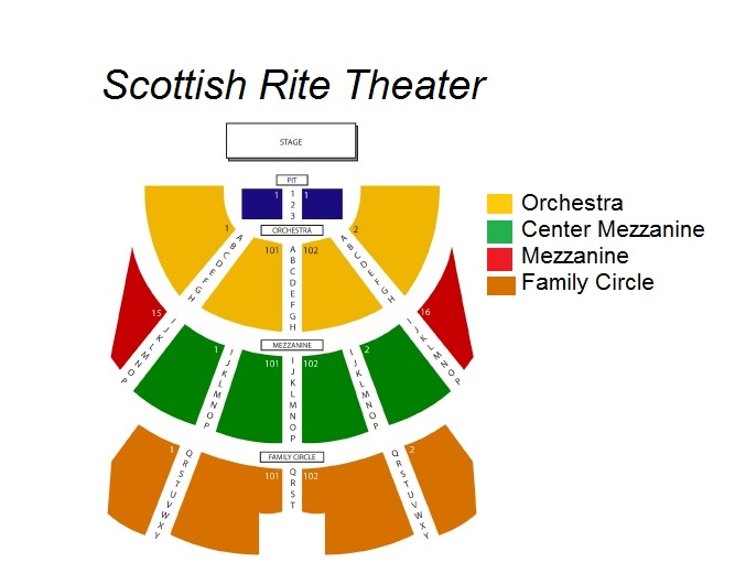 Scottish Rite Theater Seating Chart